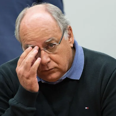 Ex-diretor de serviços, Renato Duque depõe na CPI da Petrobras da Câmara dos Deputados em Brasília.<!-- NICAID(11284960) -->