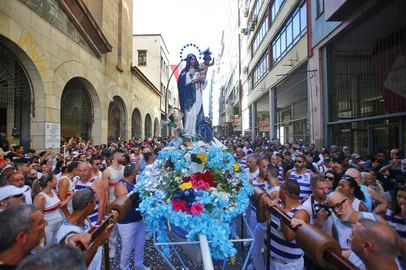PORTO ALEGRE - BRASIL -  Procissão Nossa Senhora dos Navegantes em Porto Alegre. FOTO: LAURO ALVES/AGENCIA RBS<!-- NICAID(15667963) -->