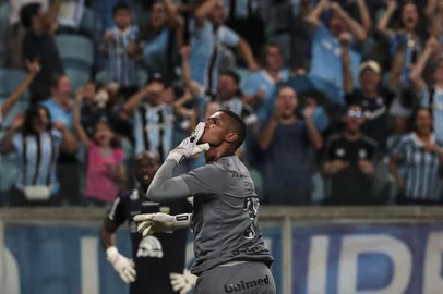 Porto Alegre, RS, Brasil, 25-03-2023: Grêmio vence o Ypiranga pelo jogo da volta da semifinal do Gauchão 2023 na Arena. Adriel Foto: Mateus Bruxel/Agência RBS<!-- NICAID(15385743) -->