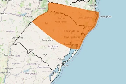 Mapa com alerta laranja<!-- NICAID(16344546) -->