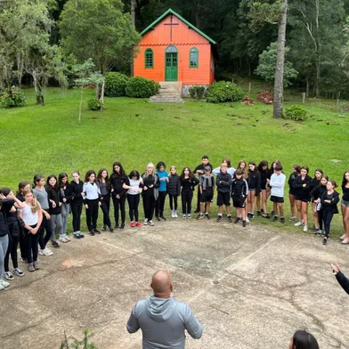 Atividade realizada na Casa da Juventude Joanin Rosseti, em Vila Oliva, Caxias do Sul, com os estudantes do 7º Ano do Ensino Fundamental II do Projeto de Vida.