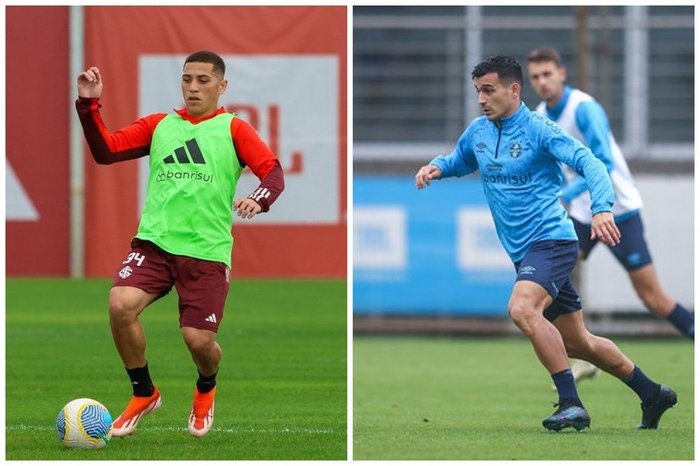 Montagem sobre fotos de Ricardo Duarte, Inter, e Lucas Uebel, Grêmio / Divulgação