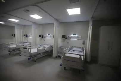 NOVO HAMBURGO, RS, BRASIL - 19.05.2021 - Tour pelo novo Hospital Unimed Vale do Sinos, que terá cerimônia de inauguração na quinta-feira (20). (Foto: Félix Zucco/Agencia RBS)<!-- NICAID(14787438) -->