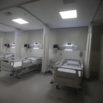 NOVO HAMBURGO, RS, BRASIL - 19.05.2021 - Tour pelo novo Hospital Unimed Vale do Sinos, que terá cerimônia de inauguração na quinta-feira (20). (Foto: Félix Zucco/Agencia RBS)<!-- NICAID(14787438) -->