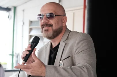 Gilvan Moura, em palestra na Galeria do Rock (SP)<!-- NICAID(15561037) -->