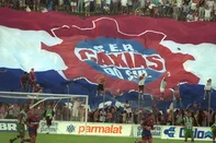 Caxias campeão gaúcho 2000. Na foto, torcida grená durante o jogo Caxias x Juventude pelo Gauchão 2000. BD 09/07/2000cotato: 49152<!-- NICAID(4935613) -->