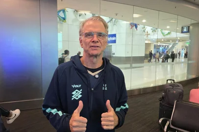 Rodrigo Oliveira / Agencia RBS Bernardinho no Aeroporto.<!-- NICAID(16325807) -->