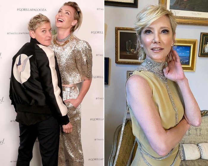 @anneheche e @portiaderossi Instagram / Reprodução @anneheche e @portiaderossi Instagram / Reprodução