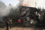 Local residents extinguish a fire in Avanta, near Alexandroupoli, northern Greece, on August 22, 2023. (Photo by Sakis MITROLIDIS / AFP)Editoria: DISLocal: AlexandroupoliIndexador: SAKIS MITROLIDISSecao: fireFonte: AFPFotógrafo: STR<!-- NICAID(15516554) -->