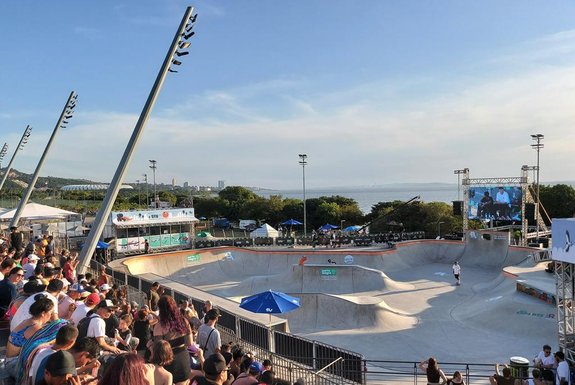 Pista de skate da Orla do Guaíba durante o STU 2023<!-- NICAID(15379583) -->