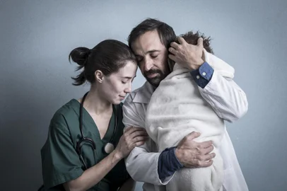 Carolina (Marjorie Estiano) e Evandro (Julio Andrade), sob pressão, série, seriado<!-- NICAID(14859634) -->
