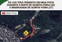Obras na RS-235, entre Gramado e Canela, deixam trânsito em meia pista na quarta