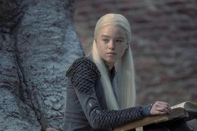 Milly Alcock na série House of the Dragon, da HBO.<!-- NICAID(15659025) -->