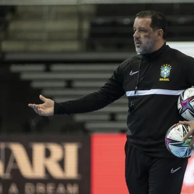 Técnico da Seleção Brasileira de Futsal, Marquinhos Xavier.<!-- NICAID(15472617) -->