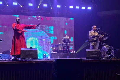 Show com Information Society, Kon Kan e Double You no Araújo Vianna, em Porto Alegre, dia 22 de dezembro de 2024. Na foto, Information Society<!-- NICAID(15941035) -->