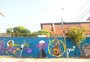 Painel de 100 metros foi grafitado durante o Aldeia Sesc, em Caxias 
