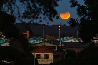 ***EM BAIXA***São Francisco de Paula, RS, BRASIL,  26/05/2021-Eclipse lunar. Foto Lauro Alves / Agencia RBS<!-- NICAID(14792814) -->