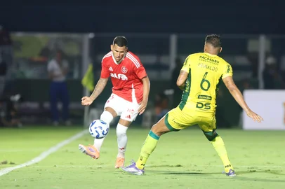 MIRASSOL, SP, BRASIL, 15-10-2025: Mirassol vs Internacional pelo Brasileirão Série A 2025. Foto: Ricardo Duarte/SC Internacional/DivulgaçãoIndexador: ricardo duarte<!-- NICAID(16147285) -->