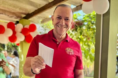 BRASIL, 06-07-2025: Votação do PED 2025. Na foto, o candidato a presidência do PT, Edinho Silva. Foto: Edinho Silva/Instagram/Reprodução<!-- NICAID(16074531) -->