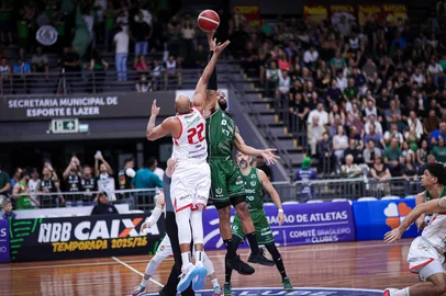 Vinicius Molz Schubert / União Corinthians/Divulgação Uniaõ Corinthians x Caxias Basquete, Ginásio Poliesportivo Arnão, pelo NBB 2025/2026.<!-- NICAID(16169168) -->