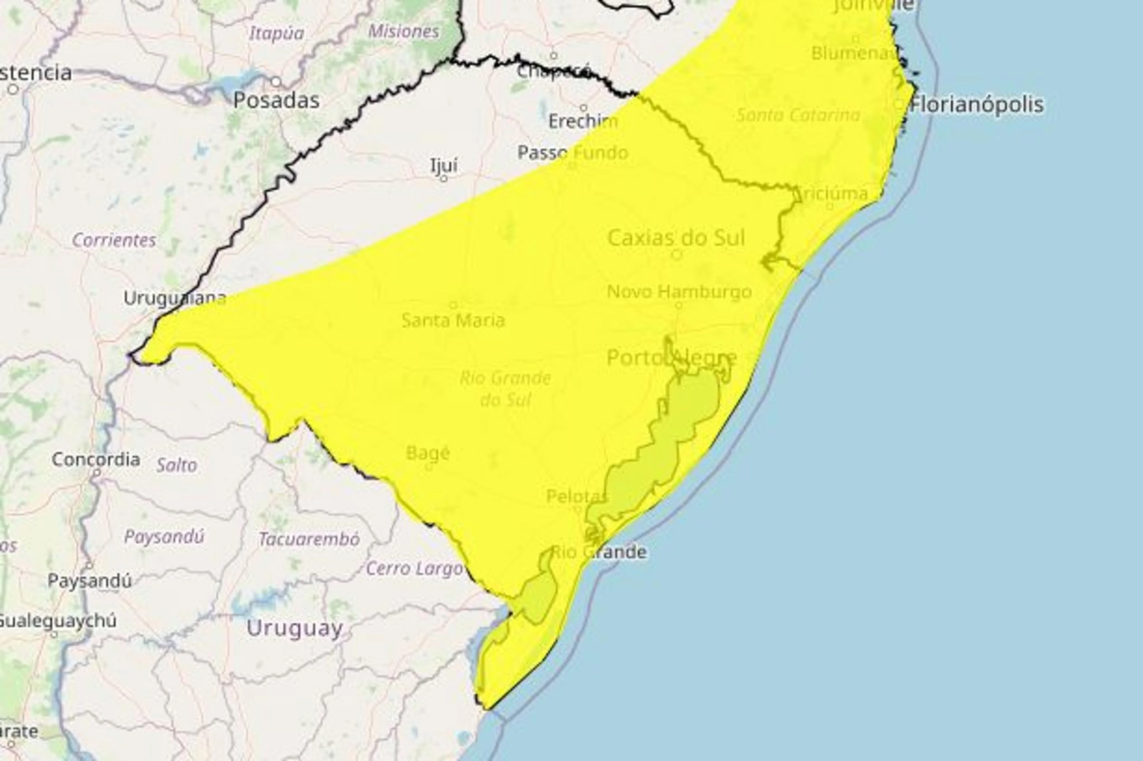 Instituto Nacional de Meteorologia (Inmet)/Reprodução