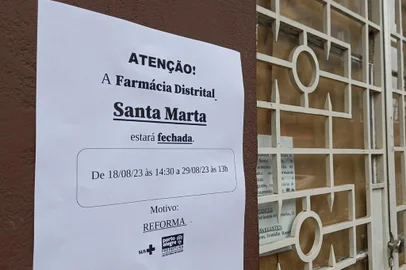Farmácia Distrital Santa Marta, no centro de Porto Alegre, é fechada para reforma - Foto: Rafael Favero/Rádio Gaúcha<!-- NICAID(15514493) -->