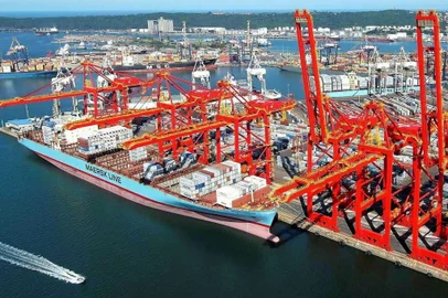 Porto de Durban, na África do Sul<!-- NICAID(15288176) -->