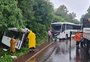 Acidente entre ônibus e van deixa uma pessoa ferida no norte do RS