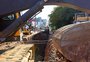 Rua Graciema Formolo, no bairro Sagrada Família, em Caxias, é bloqueada para obra