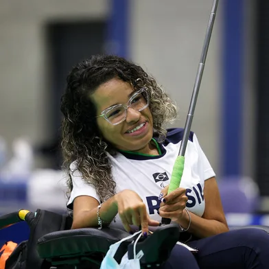 12.08.21 -Evelyn Vieira de Oliveira durante Treino da Bocha em Hamamatsu, cidade-sede da delegaÃ§Ã£o Brasileira para aclimataÃ§Ã£o antes dos Jogos ParalÃ­mpicos de Toquio. Foto: Matsui Mikihito/CPB.Local: HamamatsuIndexador: Matsui Mikihito<!-- NICAID(14870196) -->
