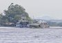 Com forte correnteza, Catamarã colide contra muro no Cais Mauá