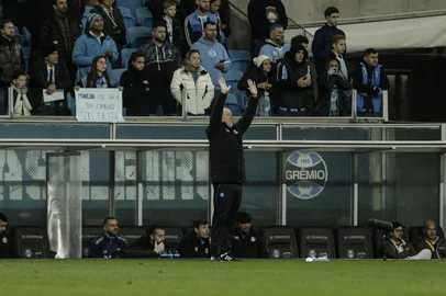 PORTO ALEGRE, RS, BRASIL, 12-06-2025: Grêmio recebe Corinthians pela 12ª rodada do Campeonato Brasileiro 2025, na Arena Porto-Alegrense. O tricolor vem de duas vitórias seguidas no campeonato e busca manter o bom momento na véspera da parada para o Mundial de Clubes. Foto: André Ávila/Agência RBSIndexador: Andre Avila<!-- NICAID(16058603) -->