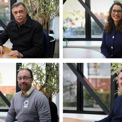Os quatro candidatos à prefeitura de Caxias do Sul. <!-- NICAID(15865351) -->