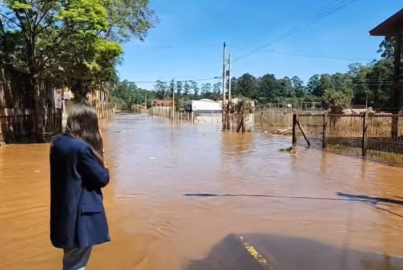 Situação da enchente em Cruzeiro do Sul