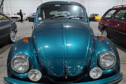 Diogo Martins Boos, de 54 anos, tem um Fusca verde na sua coleção. Foto: Diego Boos/Arquivo Pessoal<!-- NICAID(16064820) -->