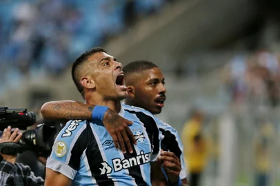 PORTO ALEGRE, RS, BRASIL - 17.10.2021 - O Grêmio recebe o Juventude na Arena, em jogo válido pela 27ª rodada do Brasileirão. (Foto: Lauro Alves/Agencia RBS)<!-- NICAID(14917655) -->