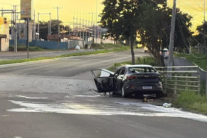 Motorista morre após carro incendiar na RS-040, em Viamão<!-- NICAID(16205181) -->