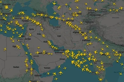 FlightRadar24 / Reprodução Irã fecha espaço aéreo para todos os voos internacionais