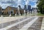 Fonte luminosa marca nova etapa de revitalização da Estação Férrea, em Caxias do Sul