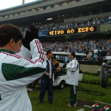 ***  Fernando G - Grêmio x Fluminense  ***Brasileirão no Olímpico,Grêmio x Fluminense,técnico do Fluminense Renato Portaluppi é aplaudido pela torcida gremista<!-- NICAID(388092) -->