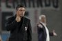 River Plate's coach Marcelo Gallardo gestures during the Argentine Professional Football League match against Platense at the Monumental stadium in Buenos Aires, on October 12, 2022. (Photo by JUAN MABROMATA / AFP)Editoria: SPOLocal: Buenos AiresIndexador: JUAN MABROMATASecao: soccerFonte: AFPFotógrafo: STF<!-- NICAID(15235146) -->