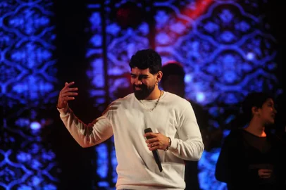 Caxias do Sul - Pagodeiro Dilsinho comandou o primeiro show nacional da Festa da Uva.<!-- NICAID(15021370) -->