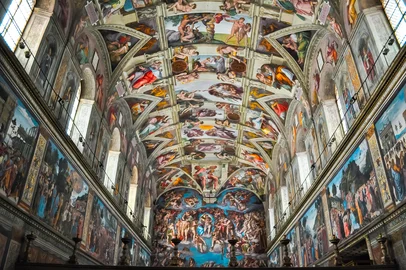 Sistine Chapel in Vatican museum<!-- NICAID(15979254) -->