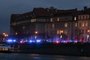 The flashing lights from emergency vehicles are seen along the bank of river Moldau by the Charles University in central Prague, on December 21, 2023. Czech police said a shooting in a university building in central Prague has left "dead and wounded people", without providing further details."Based on the initial information we have, we can confirm dead and wounded people on the scene," police said on X, formerly Twitter. Czech media said the shooting had occurred at the Faculty of Arts whose teachers and students were instructed to lock themselves up as the police action was under way. (Photo by Michal CIZEK / AFP)<!-- NICAID(15633503) -->