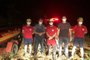 Corpo de Bombeiros resgata homens ilhados no Rio das Antas. Os homens de camiseta cinza são os resgatados: Júlio César Rodrigues da Silva, 34 anos; e Sérgio Luiz Rodrigues da Silva, 37 anos)<!-- NICAID(14740094) -->