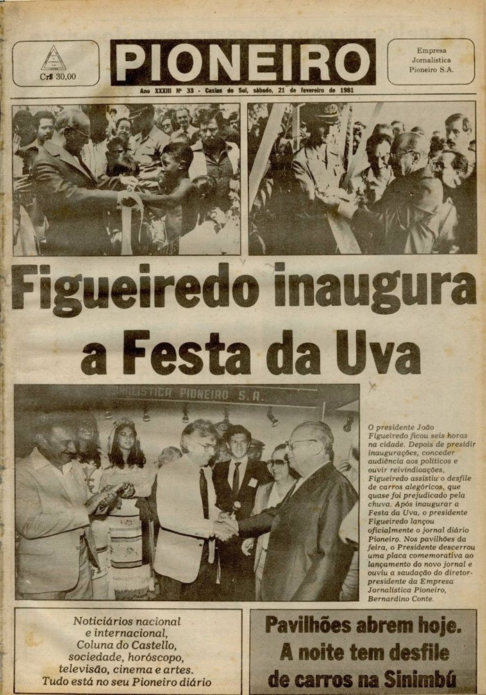 Jornal Pioneiro / Reprodução Jornal Pioneiro / Reprodução
