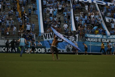 PORTO ALEGRE, RS, BRASIL - 31/10/2021 - O Grêmio recebe o Palmeiras na Arena pela 29ª rodada do Campeonato Brasileiro. (Foto: Lauro Alves/Agencia RBS)<!-- NICAID(14929468) -->