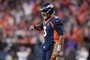 Minnesota Vikings v Denver BroncosDENVER, COLORADO - NOVEMBER 19: Quarterback Russell Wilson #3 of the Denver Broncos reacts during the fourth quarter of the NFL game Minnesota Vikings at Empower Field At Mile High on November 19, 2023 in Denver, Colorado. The Broncos defeated the Vikings 21-20.   Dustin Bradford/Getty Images/AFP (Photo by Dustin Bradford / GETTY IMAGES NORTH AMERICA / Getty Images via AFP)Editoria: SPOLocal: DenverIndexador: DUSTIN BRADFORDSecao: American footballFonte: GETTY IMAGES NORTH AMERICAFotógrafo: CONTRIBUTOR<!-- NICAID(15602623) -->