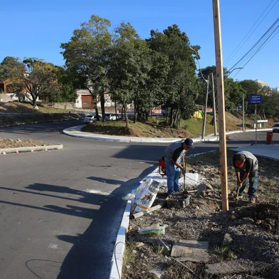 CAXIAS DO SUL, RS, BRASIL, 23/04/2025. Obras de acesso ao bairro Planalto, no entroncamento da BR-116 com rótula da Avenida Marcopolo, devem começar nesta quinta-feira (24). (Porthus Junior/Agência RBS)<!-- NICAID(16022852) -->