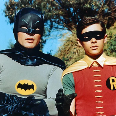 batman, seriado de Tv dos anos 1960, com Adam West e Burt Ward (Robin)<!-- NICAID(9731091) -->